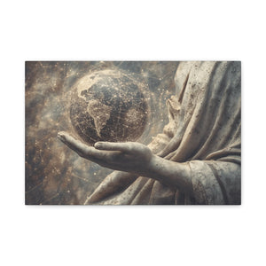 Earth in Hand - Matte Canvas Wall Art for Home Décor, Inspirational Artwork for Living Room