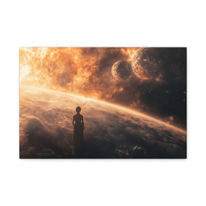 Cosmic Canvas Art Print, Space Wall Decor, Sci-Fi Home Decor, Galaxy Artwork, Astronaut Print, Celestial Gift Ideas