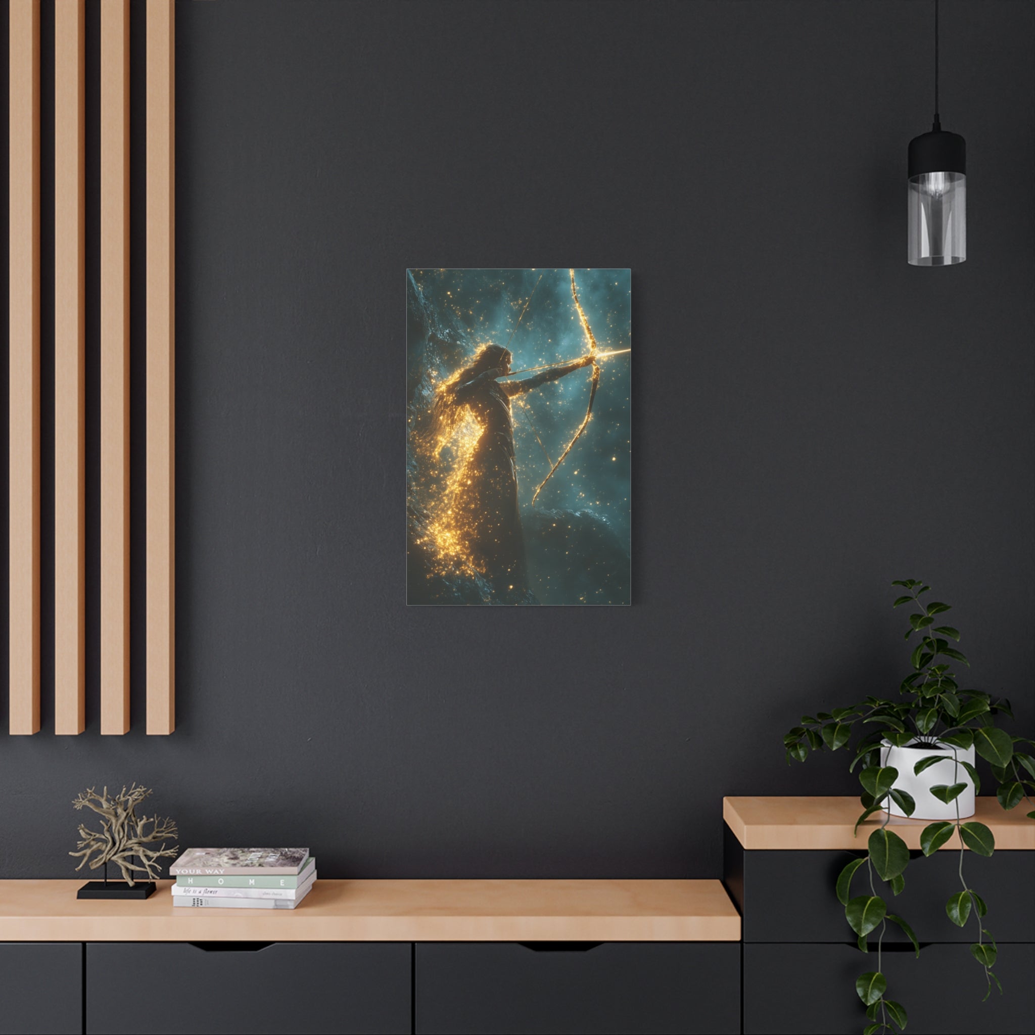 Celestial Archer Canvas Art Print, Dreamy Home Decor for Art Lovers, Gift for Her, Modern Wall Art, Bohemian Room Decor
