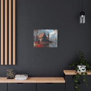 Rustic Art Canvas, Wall Decor, Home Decoration, Cozy Living Room, Nature Scene, Ideal for Holidays
