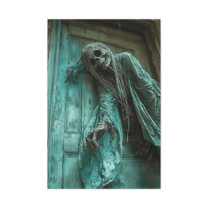 Eerie Ghost Wall Art Canvas, Perfect for Halloween Decor, Creepy Artwork for Home, Macabre Gift Idea, Spooky Room Accent