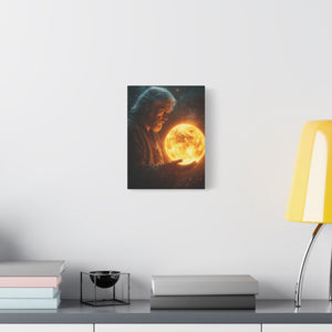 Celestial Guardian Matte Canvas Art, Mystic Wall Decor, Inspiring Home Office Decor, Cosmic Artwork, Spiritual Gift Idea