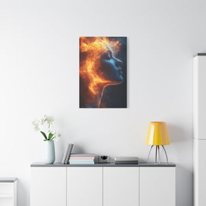 Stretched Canvas Art Print, Abstract Portrait Wall Décor, Bohemian Home Décor, Unique Gift