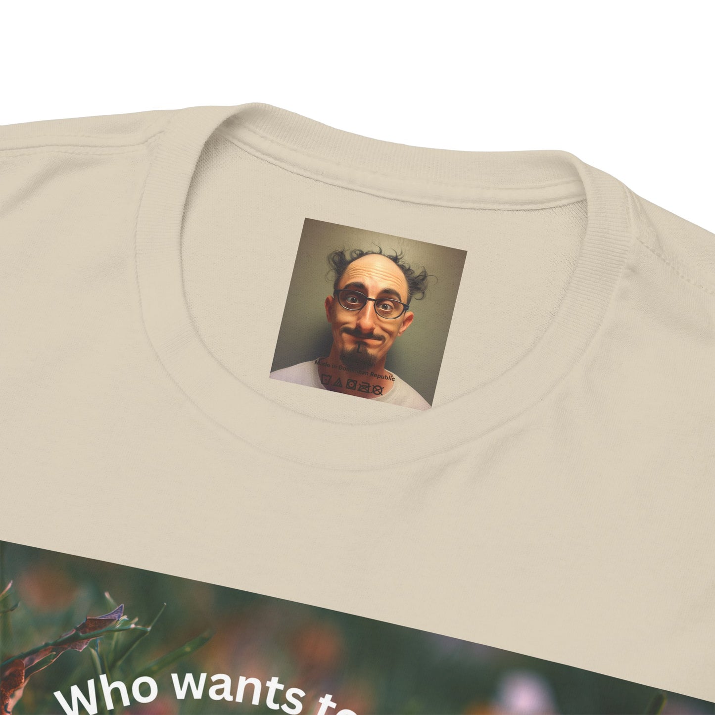 Playful Unisex Heavy Cotton Tee featuring humorous hacky sack graphic, perfect for casual wear.