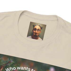 Playful Unisex Heavy Cotton Tee featuring humorous hacky sack graphic, perfect for casual wear.