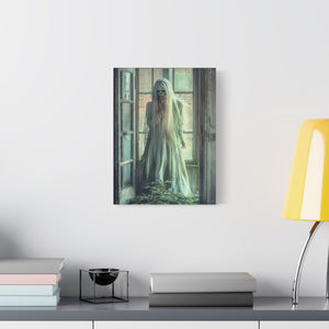 Haunting Matte Canvas Wall Art, Creepy Home Decor, Gothic Decor, Halloween Decoration, Spooky Art Piece