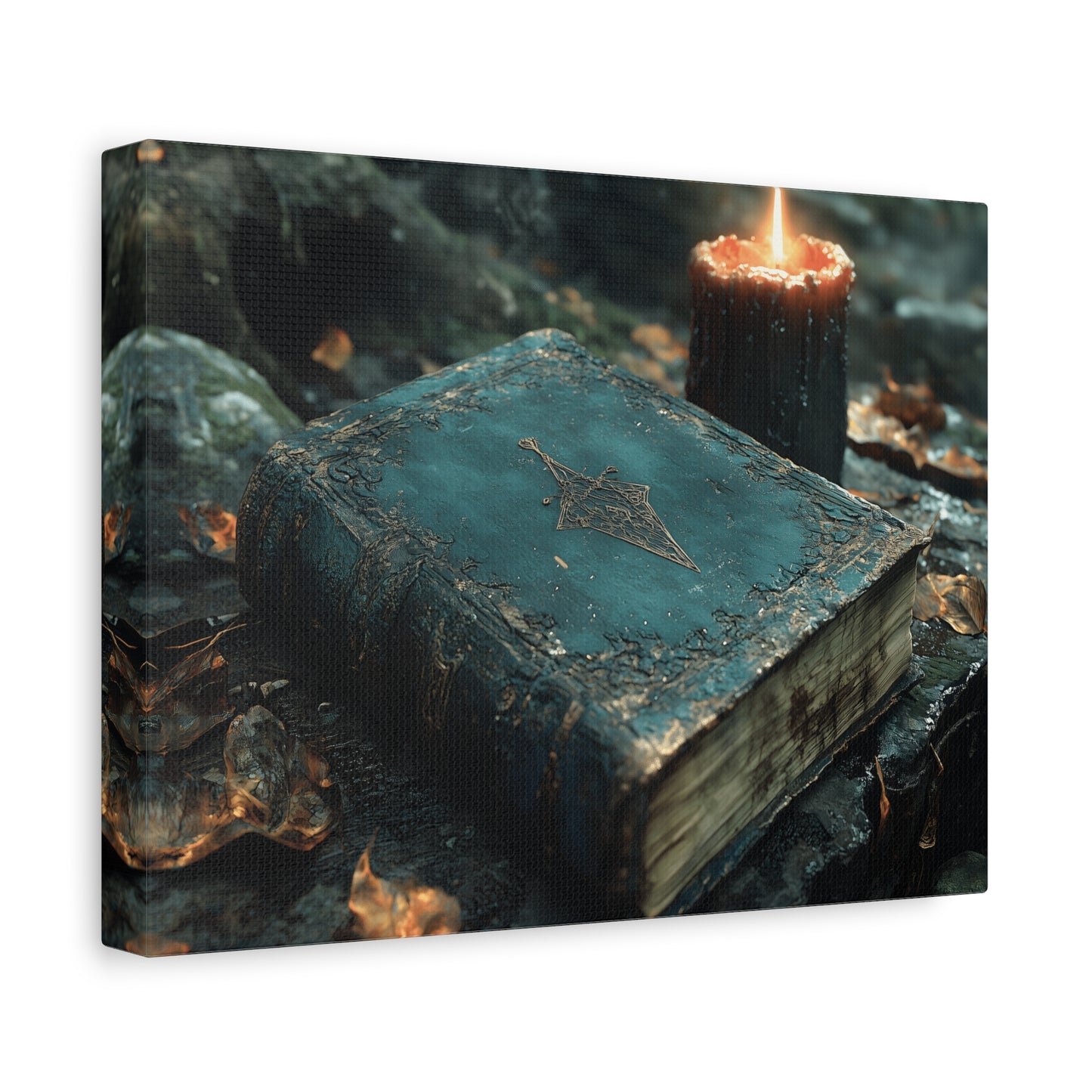 Mystical Canvas Art Print, Wall Decor for Wizardry Lovers, Fantasy Room Decoration, Gift for Bookworm, Gothic Home Accent