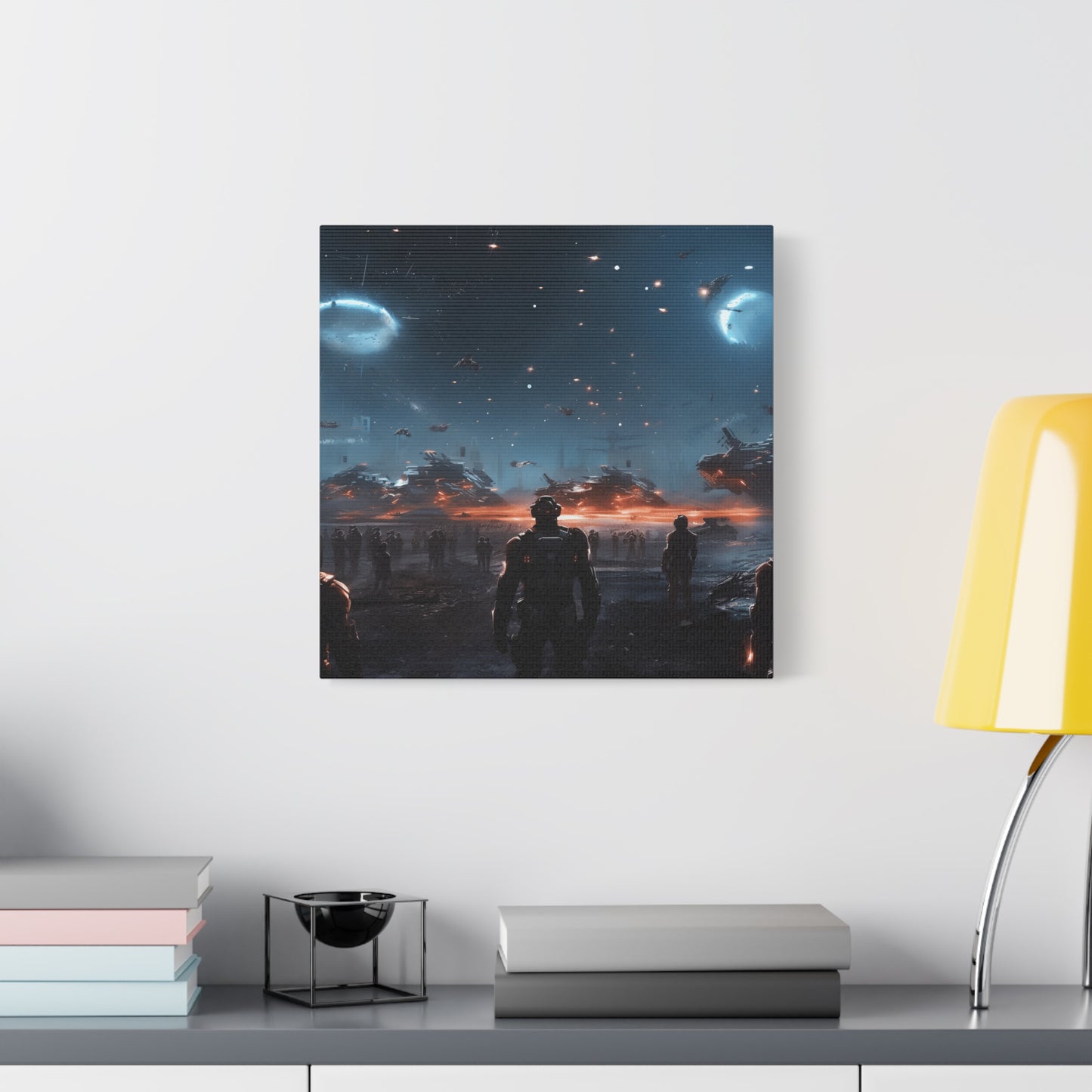 Sci-Fi Wall Art Canvas, Futuristic Decor, Space Art Print, Home Gallery Decoration, Gift for Sci-Fi Lovers