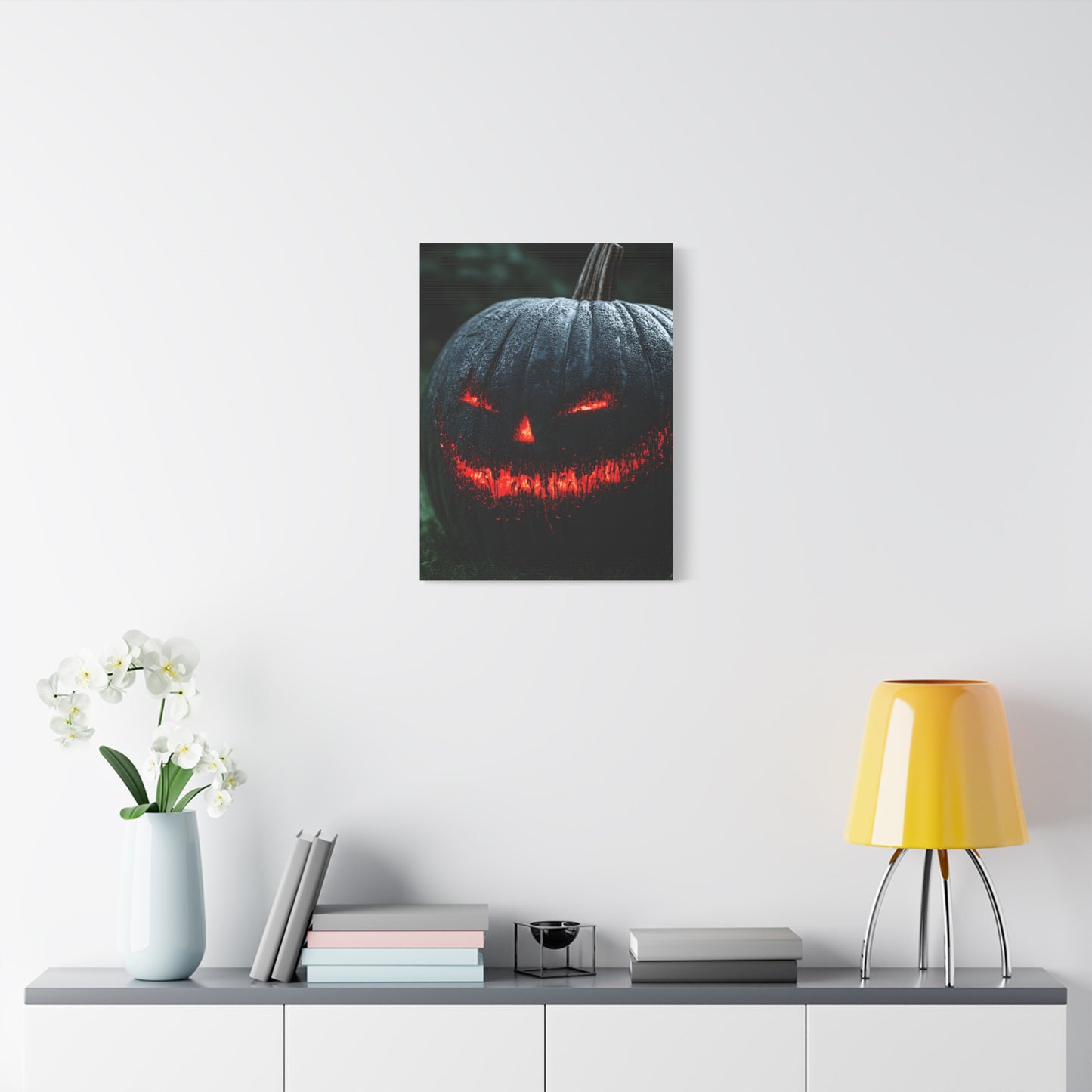 Spooky Halloween Canvas Art, Pumpkin Wall Decor for Fall, Haunted House Decoration, Halloween Gift, Trick-or-Treat Decor
