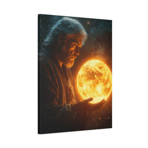 Celestial Guardian Matte Canvas Art, Mystic Wall Decor, Inspiring Home Office Decor, Cosmic Artwork, Spiritual Gift Idea