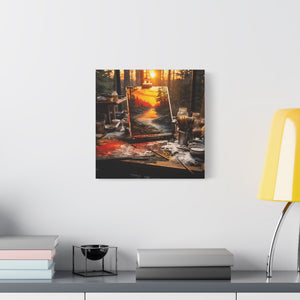 Sunset Landscape Canvas Art, Nature Decor, Home Wall Art, Gift for Art Lovers, Gallery Wrap, Modern Artwork