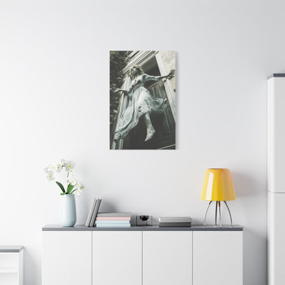 Eerie Fantasy Wall Art Canvas, Dark Atmosphere Decor, Gothic Home Decor, Haunting Art for Halloween, Unique Gift Idea