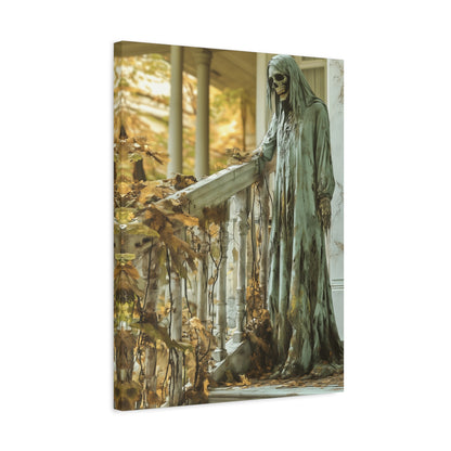 Spooky Gothic Canvas Art, Halloween Decor, Haunted House Wall Art, Creepy Home Decor, Dark Aesthetic