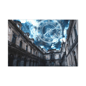 Sky Clock Matte Canvas Art | Unique Home Décor, Wall Art, Gift for Art Lovers