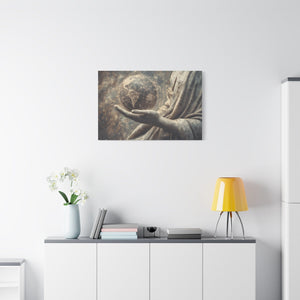 Earth in Hand - Matte Canvas Wall Art for Home Décor, Inspirational Artwork for Living Room