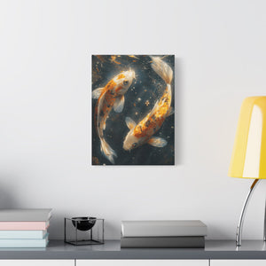 Serene Koi Canvas Print, Aquatic Art, Home Décor, Meditation Gift, Nature Wall Art, Zen Décor
