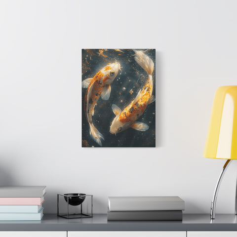Serene Koi Canvas Print, Aquatic Art, Home Decor, Meditation Gift, Nature Wall Art, Zen Decor, Fish Artwork