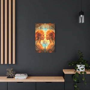 Artistic Gemini Canvas Print, Home Decor, Gallery Artwork, Unique Gift, Contemporary Art
