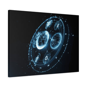 Galactic Matte Canvas Art, Astronomy Wall Decor, Modern Space Print, Home Office Artwork, Celestial Gift Idea
