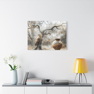 Nature-Inspired Matte Canvas Print, Wall Art, Bohemian Home Décor, Gift for Bird Lovers