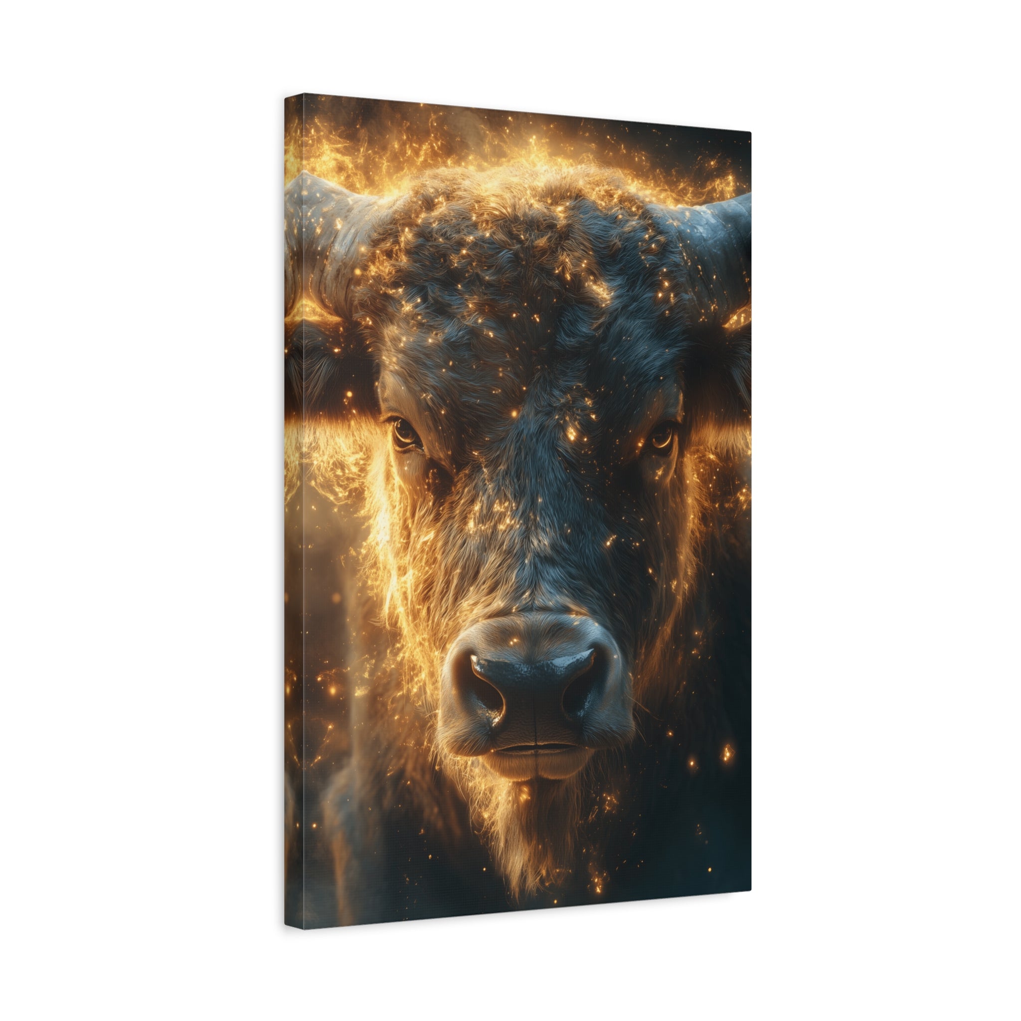 Stretched Canvas Wall Art, Bull Artwork for Home Decor, Rustic Farmhouse Style, Perfect Gift for Animal Lovers, Ideal for Living Room [...]