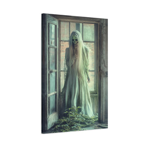 Haunting Matte Canvas Wall Art, Creepy Home Decor, Gothic Decor, Halloween Decoration, Spooky Art Piece