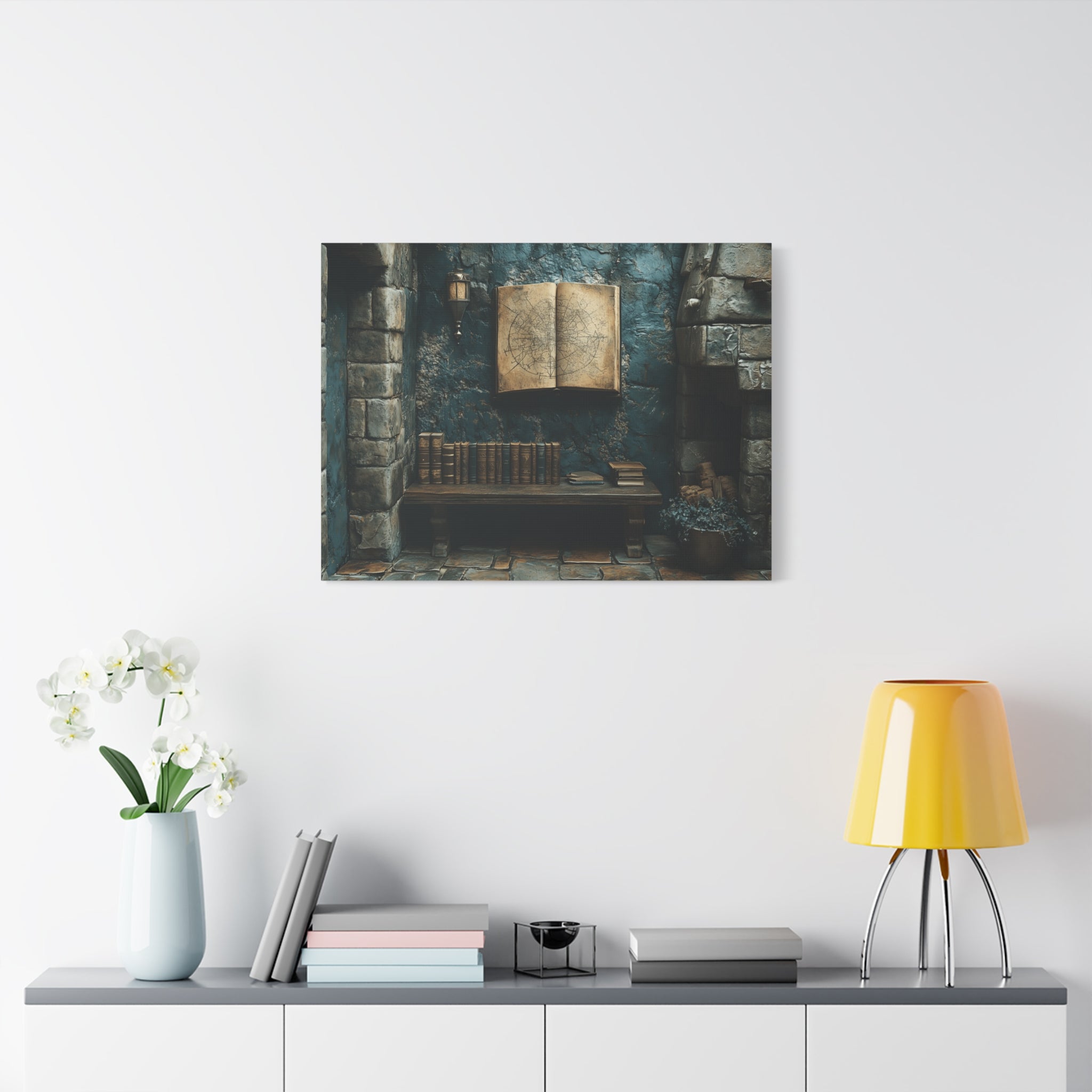 Fantasy Book Nook Wall Art, Cozy Home Decor, Literary Gifts, Reading Corner Artwork, Book Lovers Decor, Magical Canvas Print