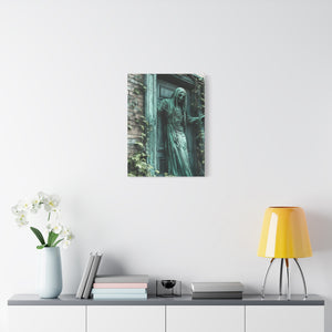 Creepy Gothic Canvas Art, Spooky Decor for Halloween, Wall Art, Unique Gift for Goth Lovers, Eerie Home Decoration