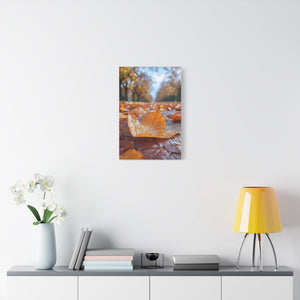 Autumn Leaf Canvas Wall Art, Nature Decor, Fall Home Decor, Seasonal Artwork, Gallery Wall, Eco-Friendly Art