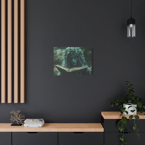 Forest Goddess Art Canvas Wall Décor, Nature Lover Gift, Boho Home Decoration, Fantasy Artwork, Unique Gift Idea