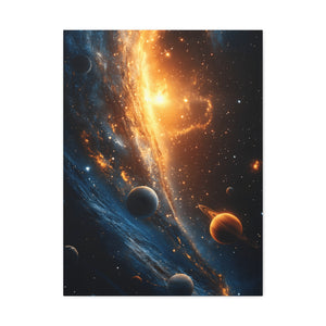 Stretched Canvas Wall Art, Cosmic Galaxy Decor, Astrophotography Print, Space Lovers Gift, Home Wall Decor, Celestial Artwork