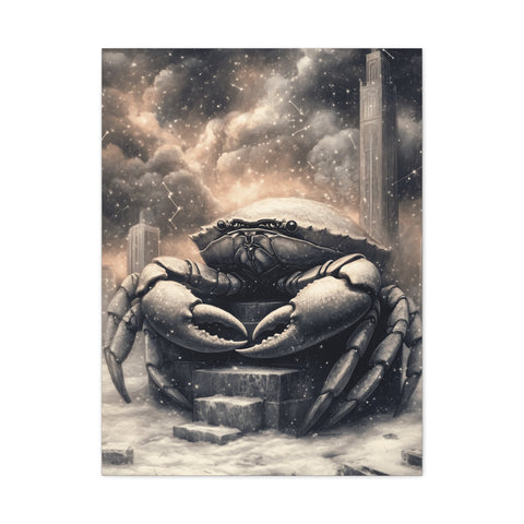 Intricate Crab Art Canvas Print, Coastal Decor, Ocean Lover Gift, Modern Wall Art, Nautical Home Accent