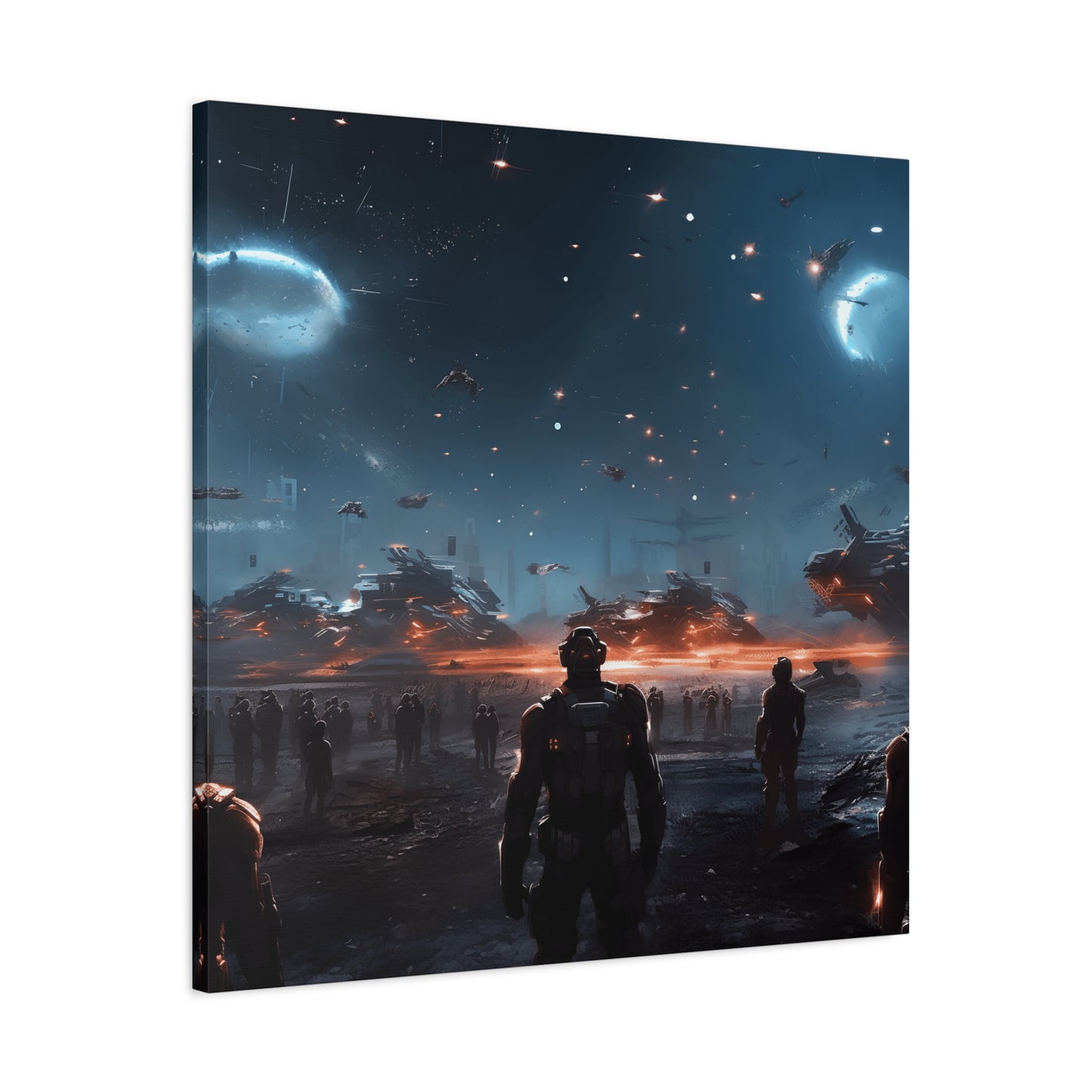 Sci-Fi Wall Art Canvas, Futuristic Decor, Space Art Print, Home Gallery Decoration, Gift for Sci-Fi Lovers