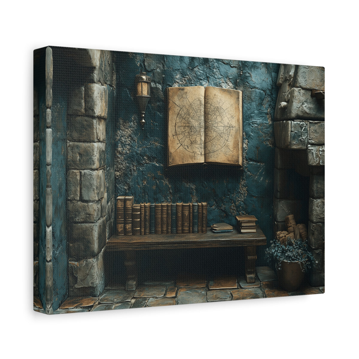 Fantasy Book Nook Wall Art, Cozy Home Decor, Literary Gifts, Reading Corner Artwork, Book Lovers Decor, Magical Canvas Print