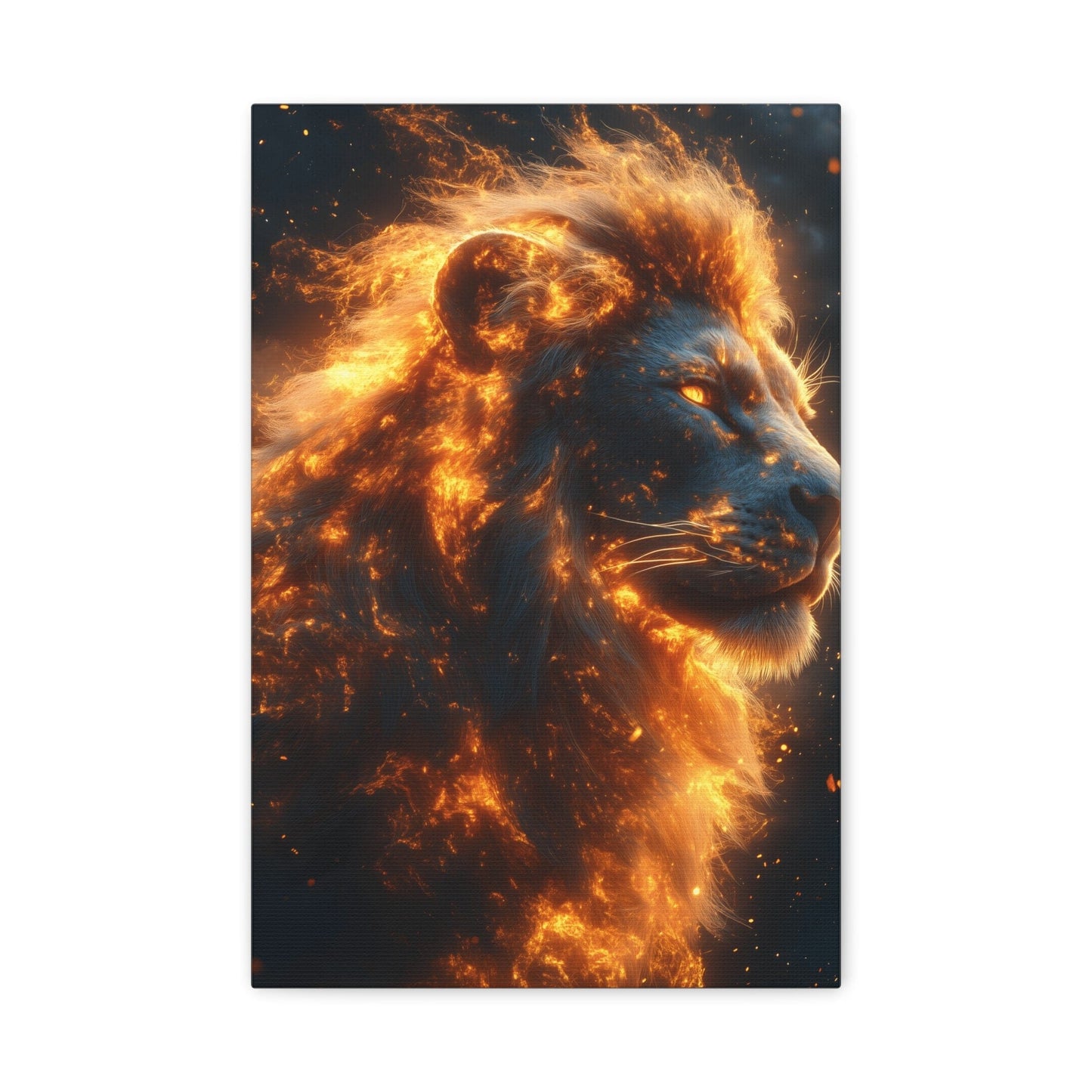 Fierce Lion Canvas Artwork, Wild Animal Decor, Bold Home Wall Art, Inspirational Gift, Unique Lion Print, Modern Decor