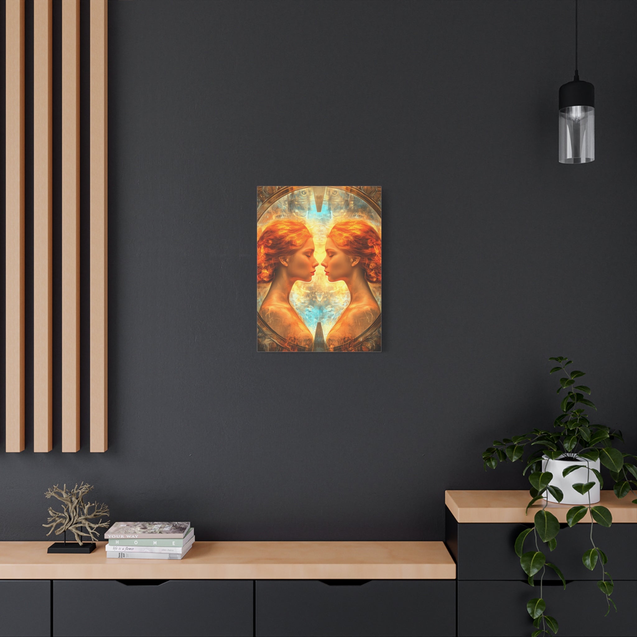 Artistic Gemini Canvas Print, Home Decor, Gallery Artwork, Unique Gift, Contemporary Art