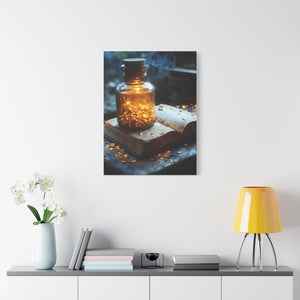 Illuminated Canvas Art, Cozy Home Decor, Gift for Book Lovers, Unique Wall Art, Enchanted Decoration