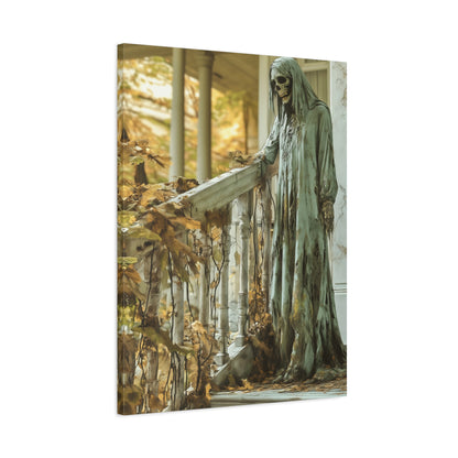 Spooky Gothic Canvas Art, Halloween Decor, Haunted House Wall Art, Creepy Home Decor, Dark Aesthetic