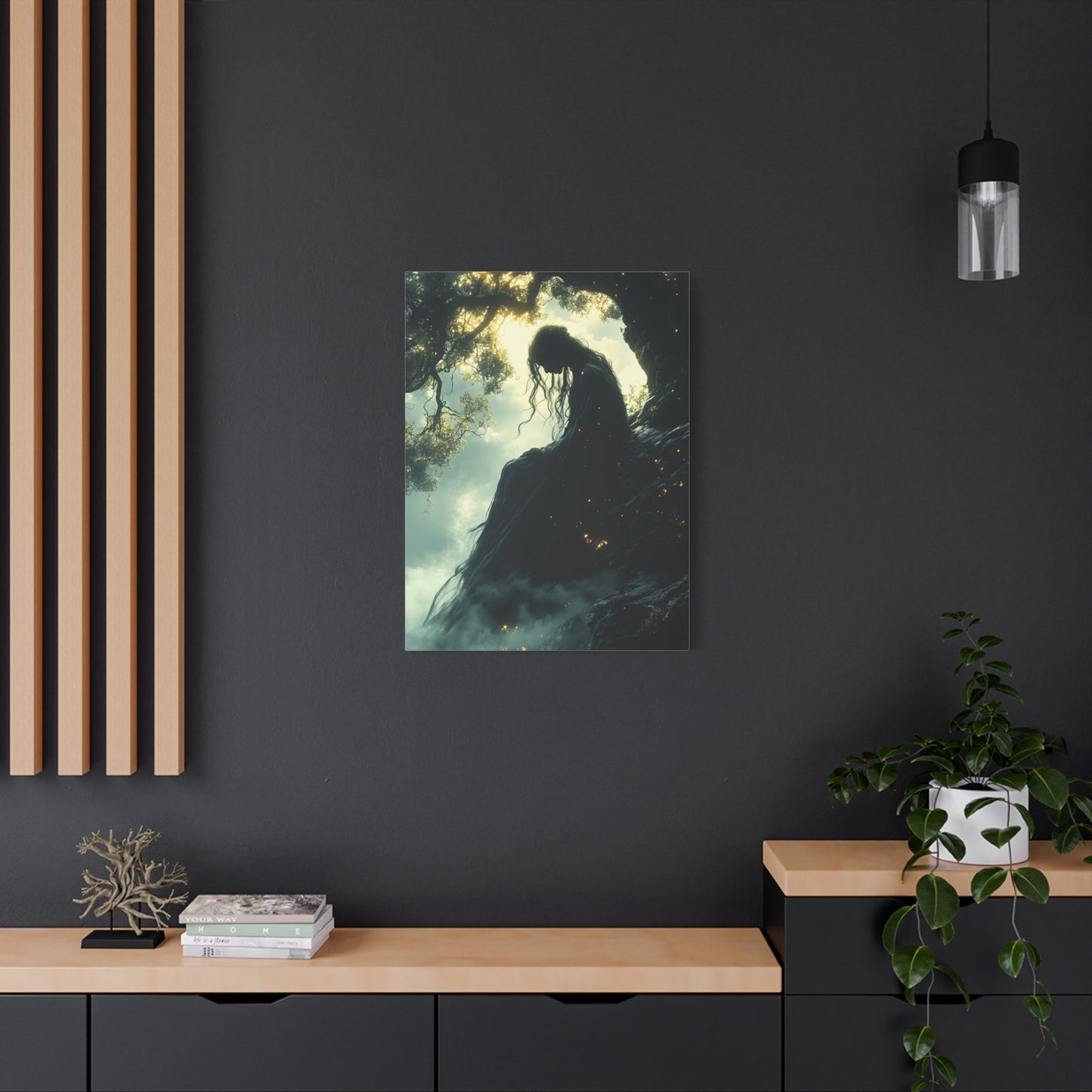 Mystical Forest Canvas Art, Dreamy Home Decor, Bohemian Wall Art, Enchanted Forest Print, Ethereal Nature Artwork, Gift for Nature Lovers