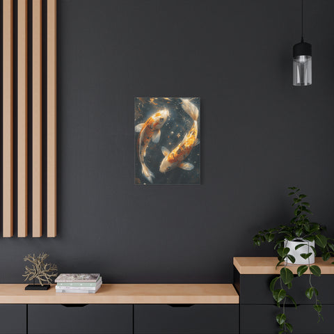 Serene Koi Canvas Print, Aquatic Art, Home Decor, Meditation Gift, Nature Wall Art, Zen Decor, Fish Artwork