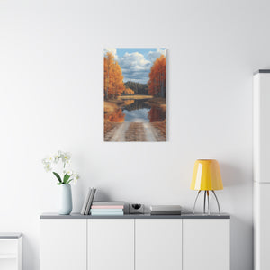 Autumn Landscape Canvas Print, Nature Wall Art, Fall Decor, Rustic Home Decor
