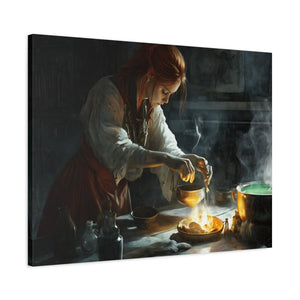 Magical Kitchen Canvas Wall Art, Fantasy Home Decor, Spellbinding Artwork, Witchy Gift, Kitchen Wall Decor, Cozy Vibes