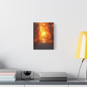 Autumn Pathway Canvas Print, Fall Décor, Nature Wall Art, Home Décor, Gift for Nature Lovers