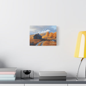 Autumn Landscape Canvas Wall Art, Cozy Home Decor, Nature Print for Living Room, Gift for Art Lovers, Rustic Fall Artwork