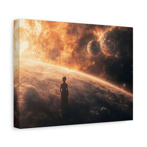 Cosmic Canvas Art Print, Space Wall Decor, Sci-Fi Home Decor, Galaxy Artwork, Astronaut Print, Celestial Gift Ideas