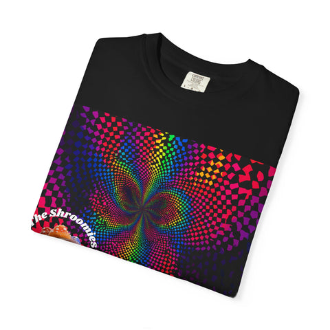 Psychedelic Shroom T-Shirt, Unisex Tie-Dye Tee for Festivals, Bohemian Style Shirt, Trippy Graphic Top, Gift for Mushroom Lovers