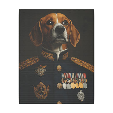 Beagle Military Wall Art - Patriotic Dog Décor for Army, Air Force, Navy, Marines