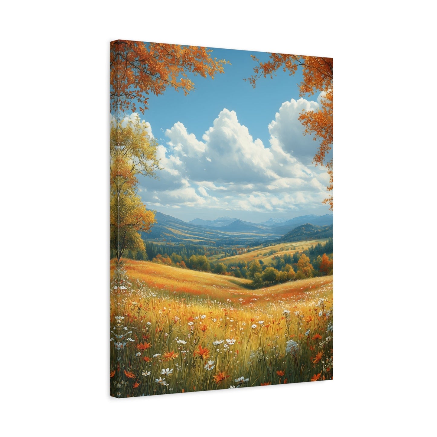 Autumn Landscape Canvas, Wall Art for Home Decor, Nature Lover's Gift, Seasonal Decoration, Cozy Living Room Art
