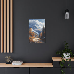 Stretched Canvas Wall Art, Scenic Mountain Landscape, Home Décor, Nature Wall Hanging, Autumn Vibes