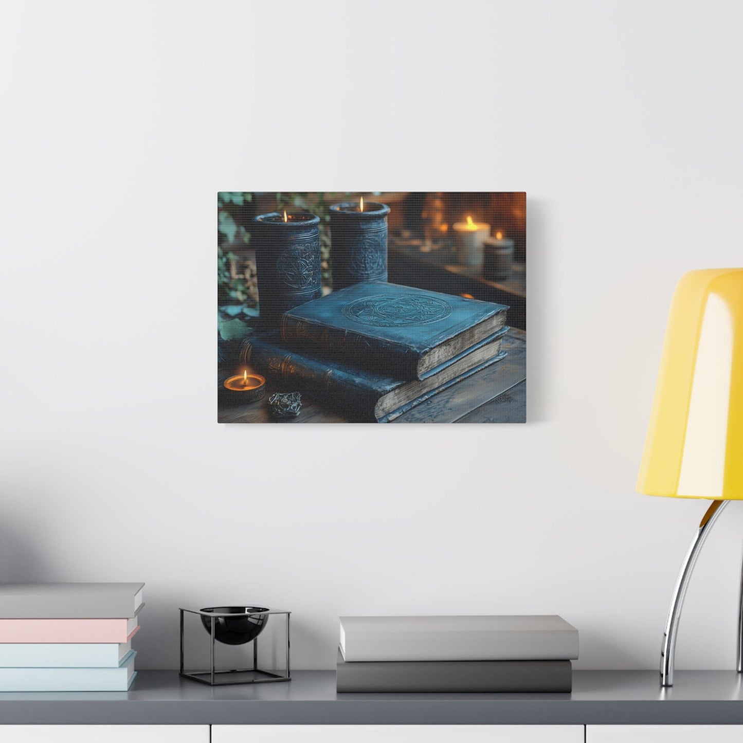 Enchanting Matte Canvas Wall Art, Cozy Home Decor, Perfect for Bohemian Vibes, Fall Celebrations, Unique Gift for Book Lovers